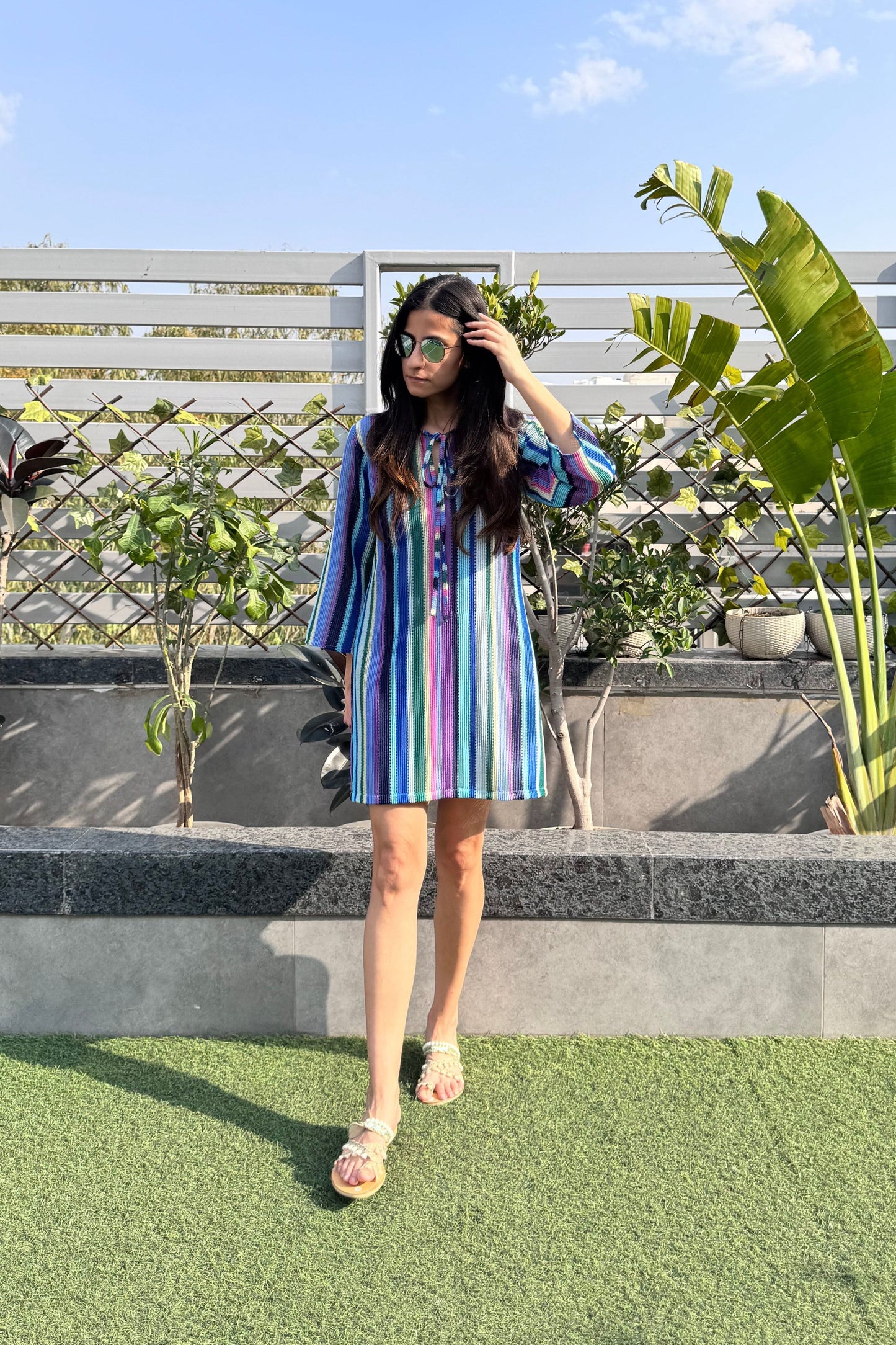 Purple Stripe Dress