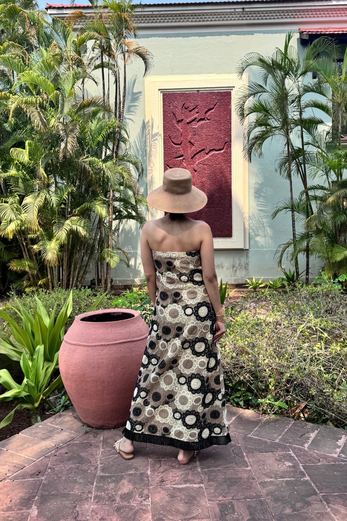 Strapless Crochet Dress