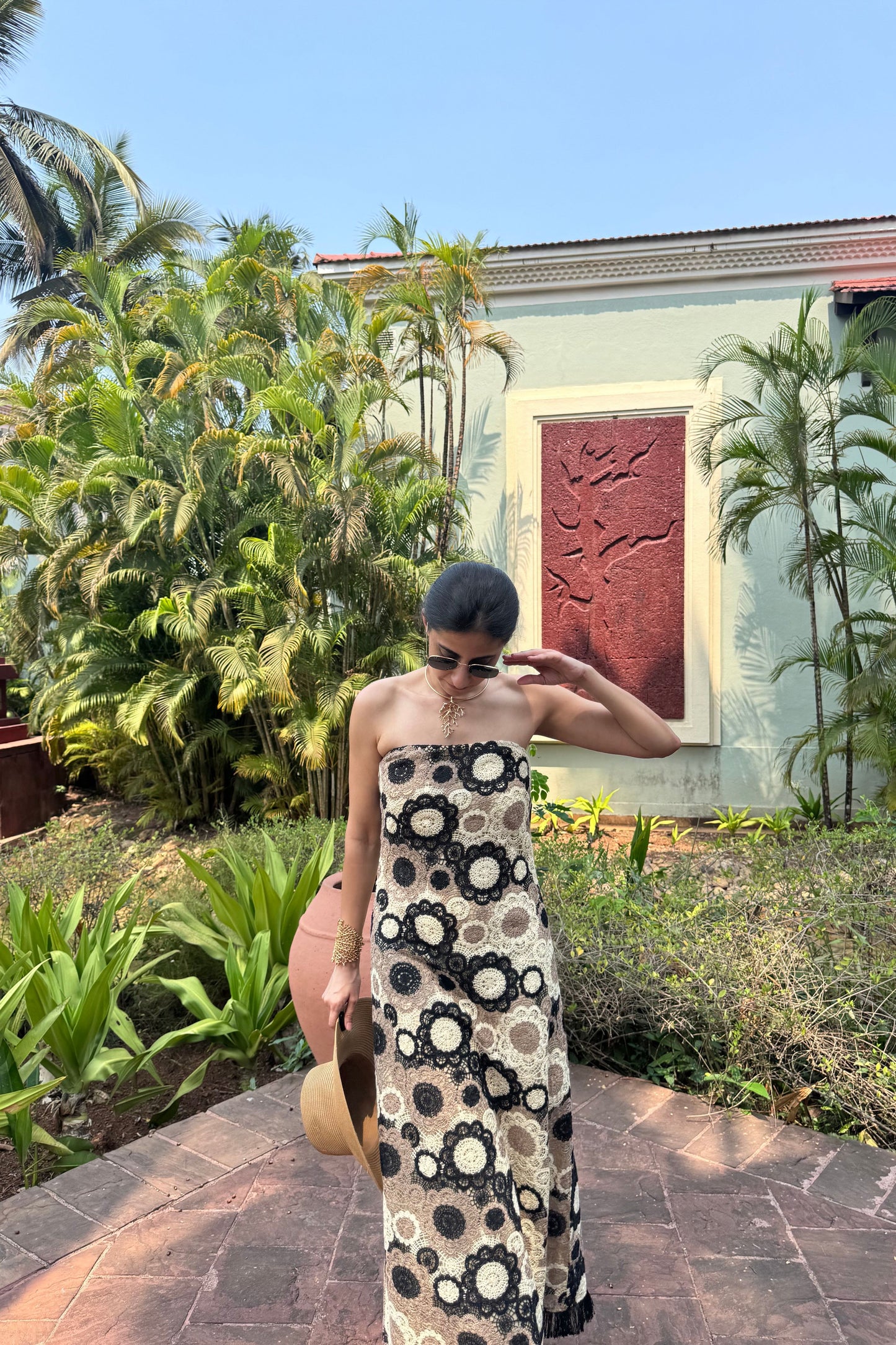 Strapless Crochet Dress