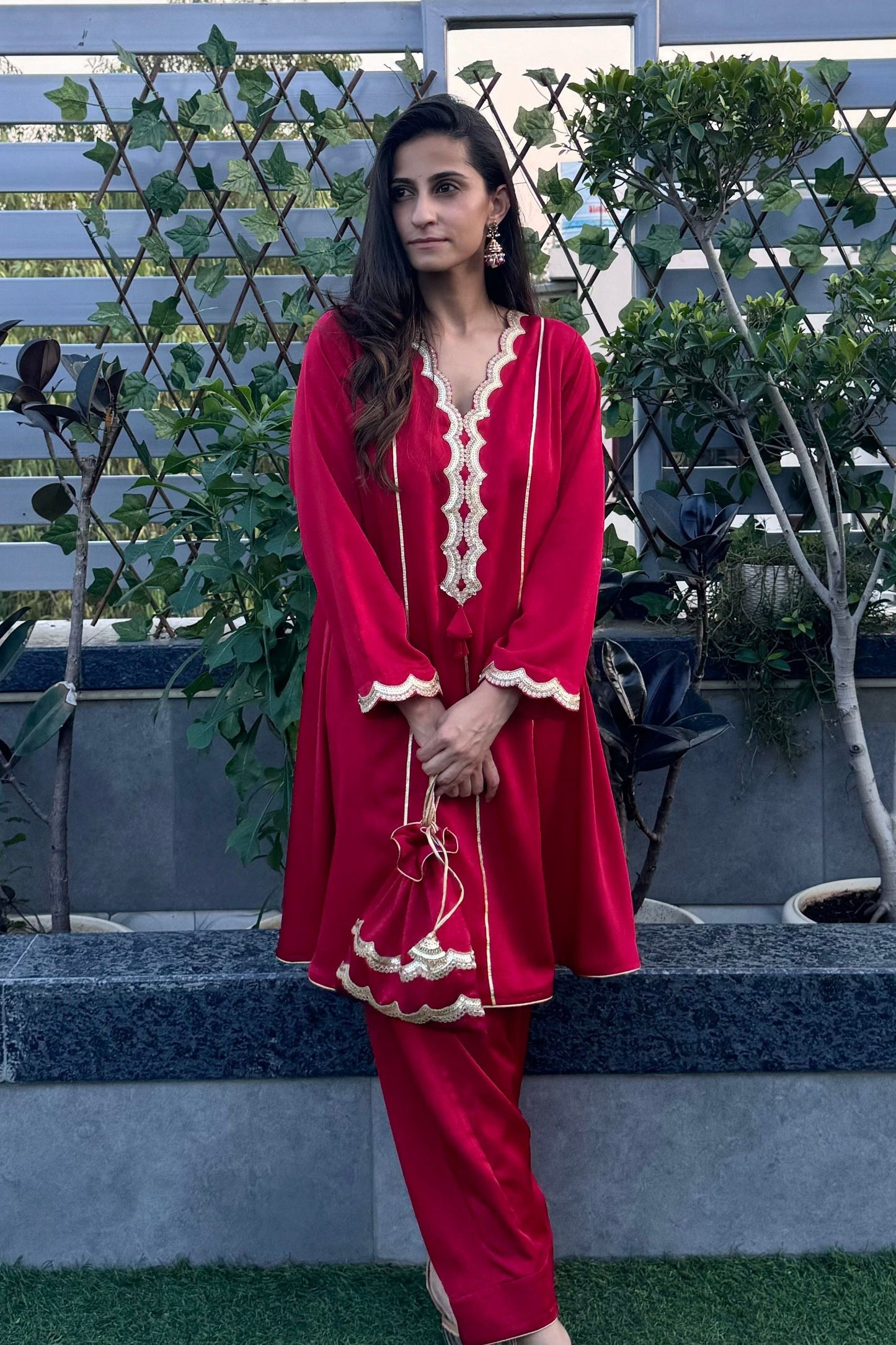 Short Kurta Set With Salwar