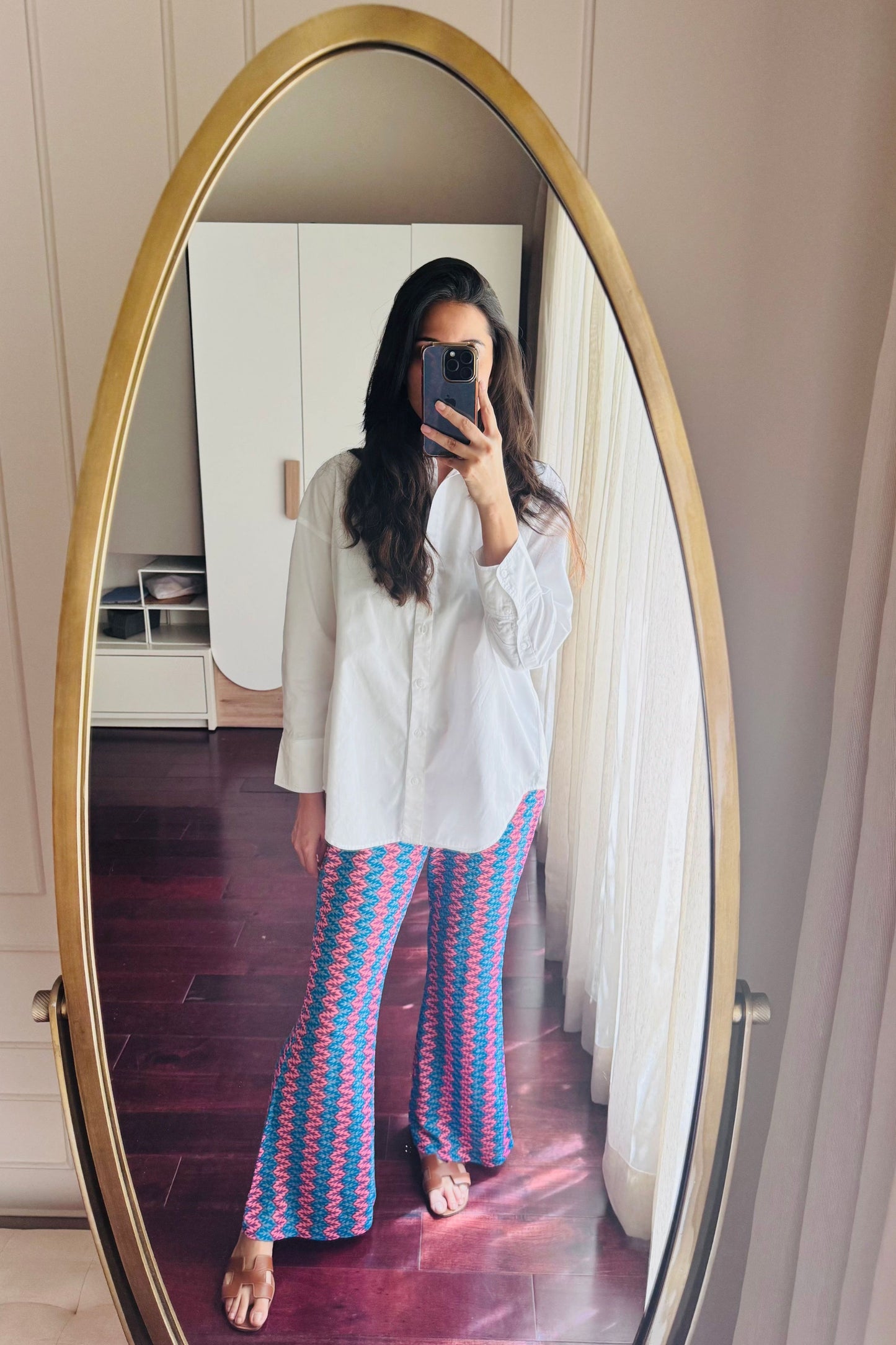 Knit Pants - Pink and Blue