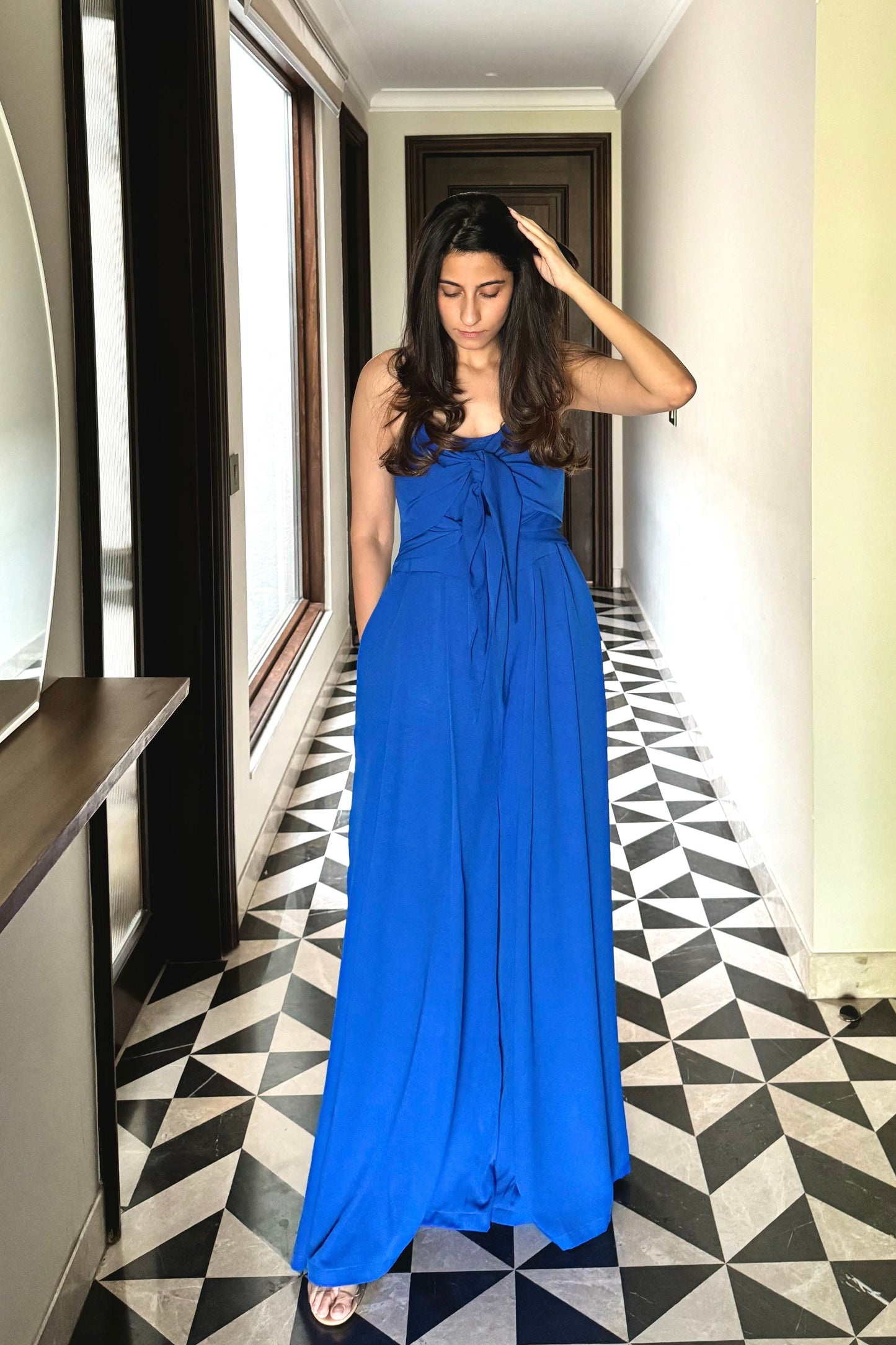 Solid Double Tie Jumpsuit