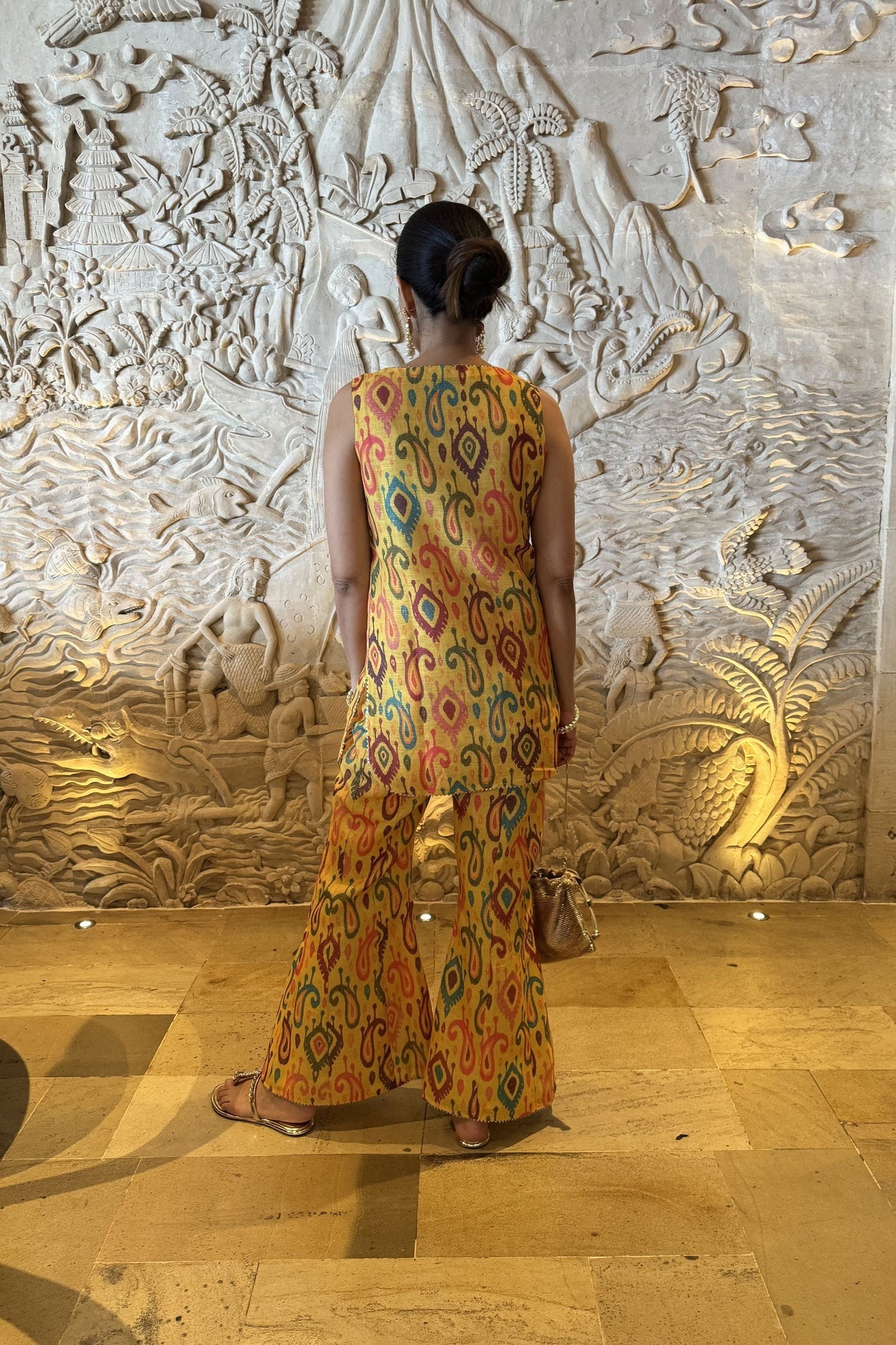Yellow Ikat Set