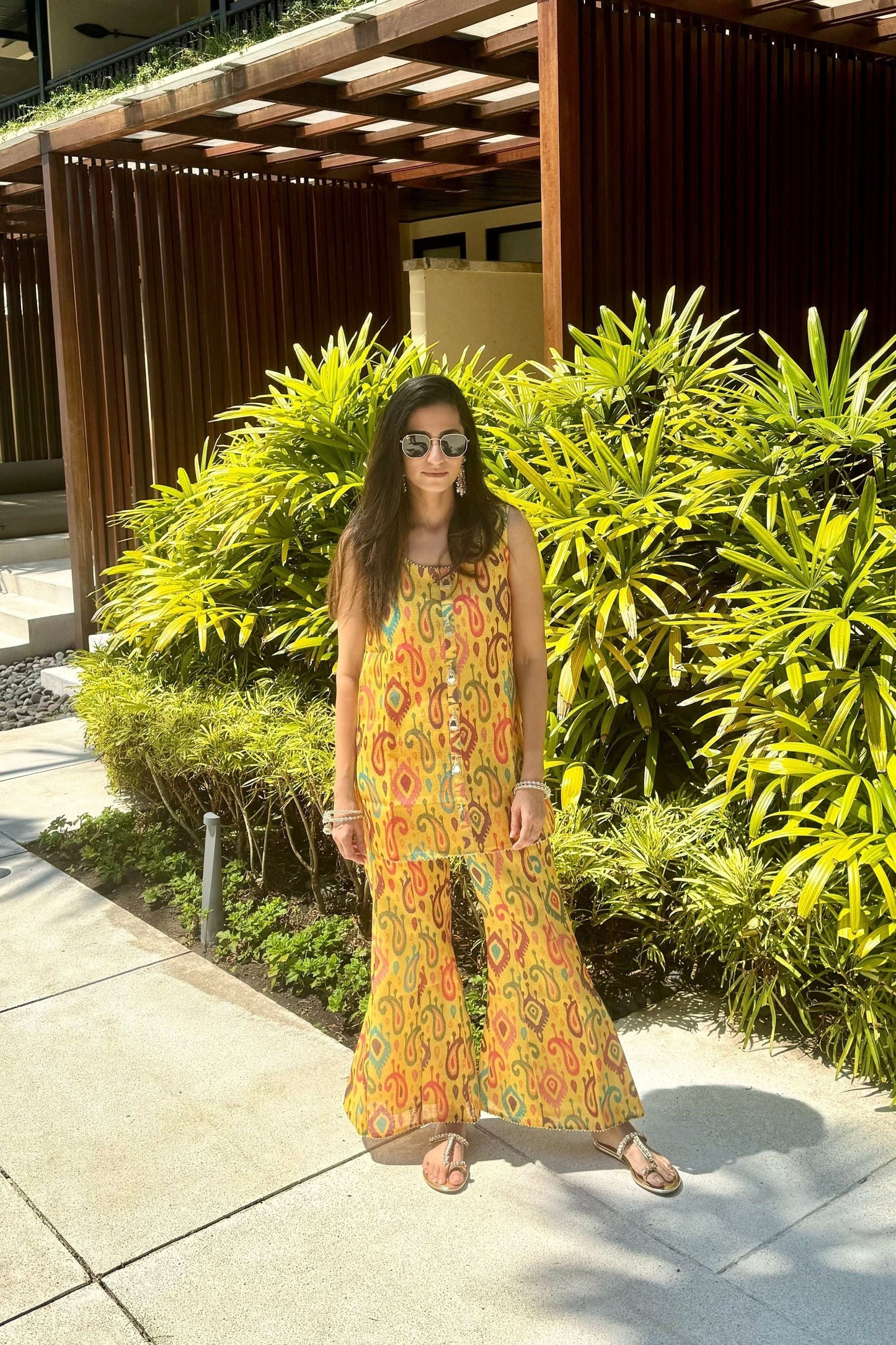 Yellow Ikat Set