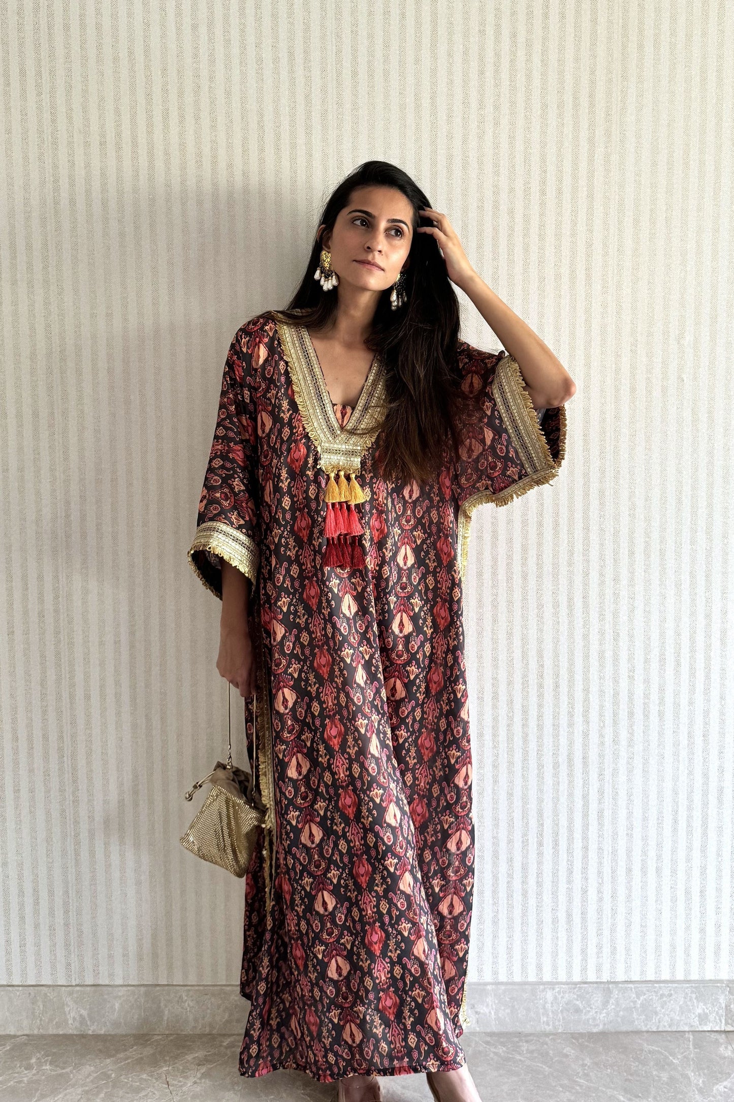 Ikat Print Kaftan