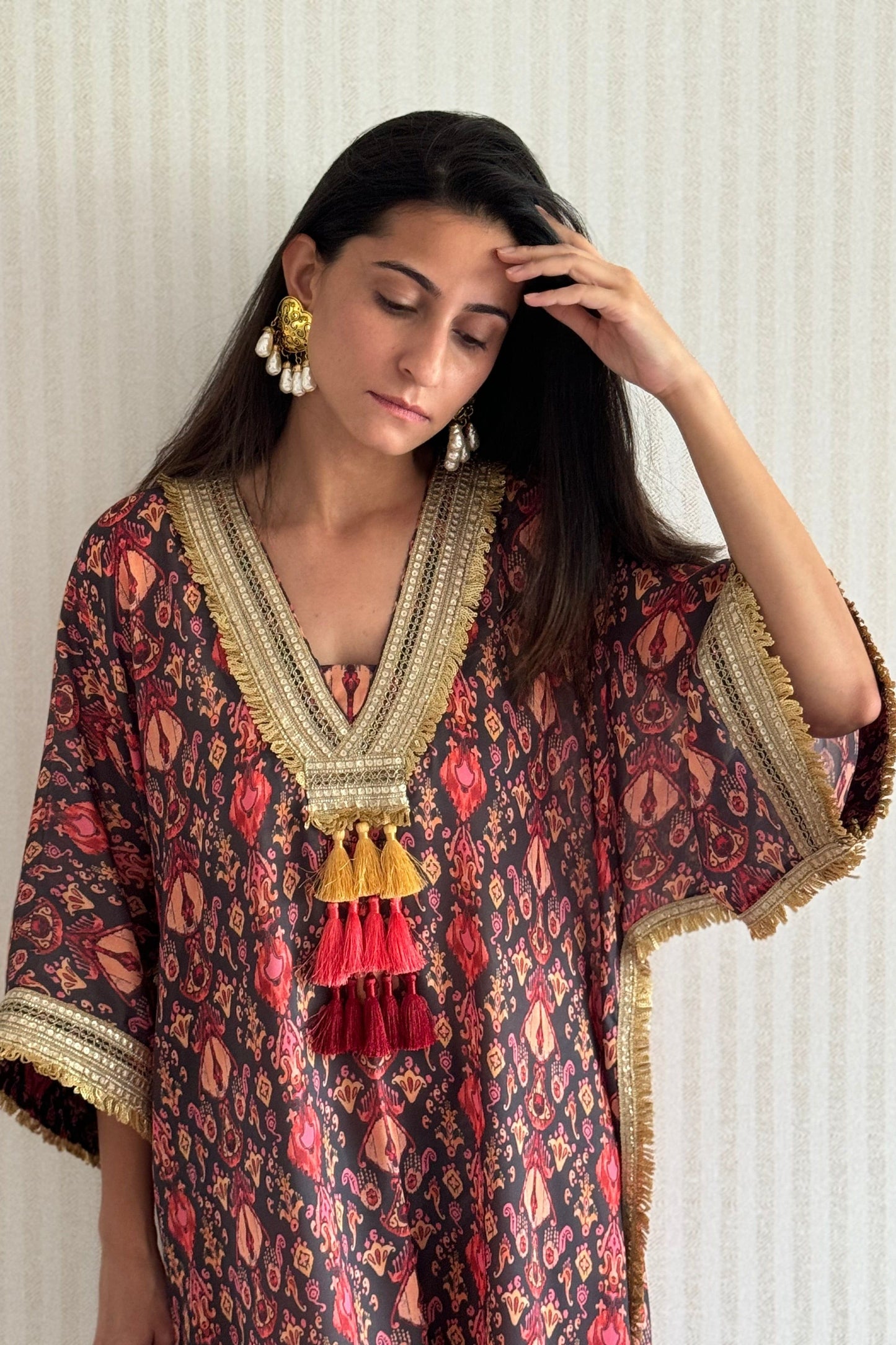 Ikat Print Kaftan