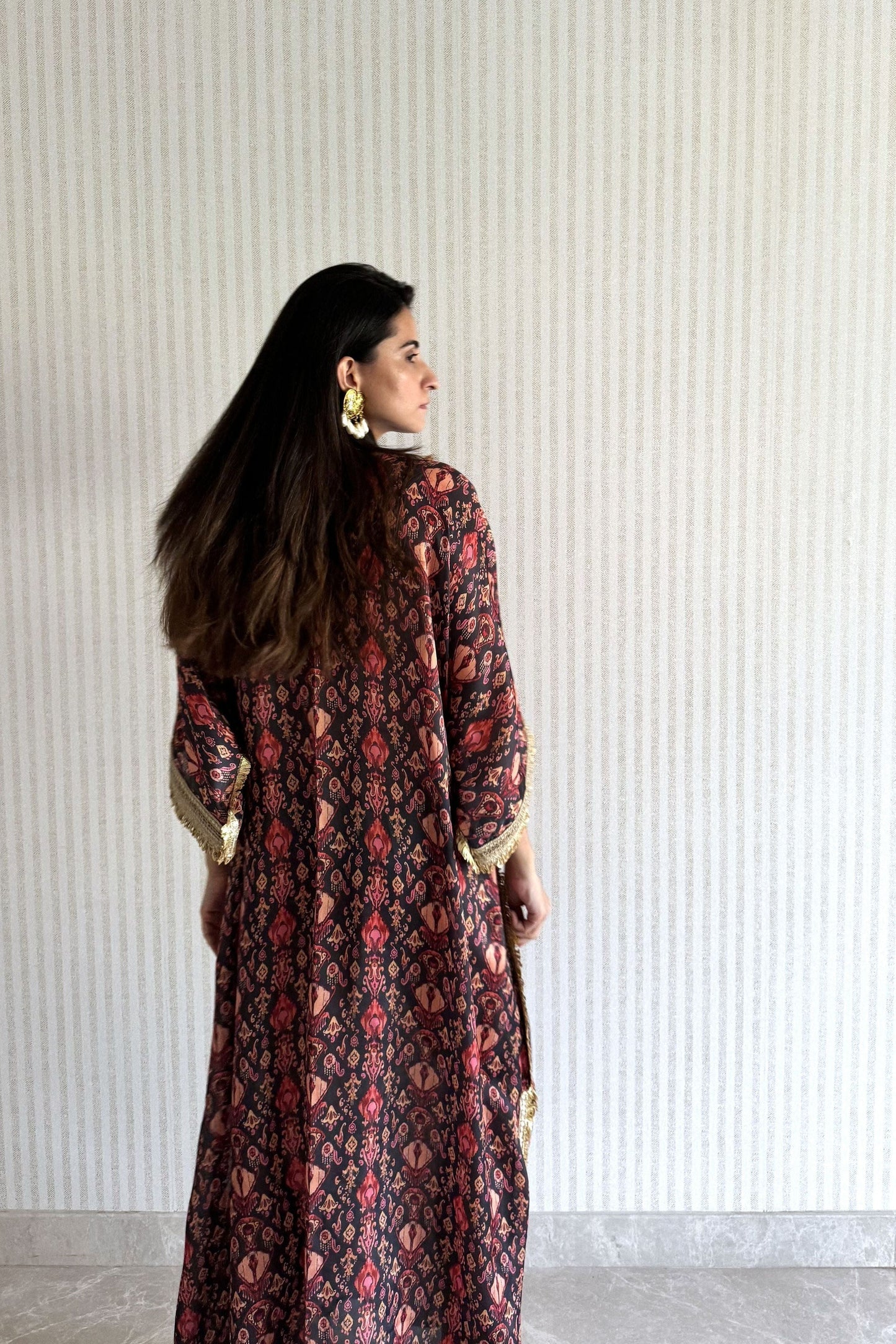 Ikat Print Kaftan