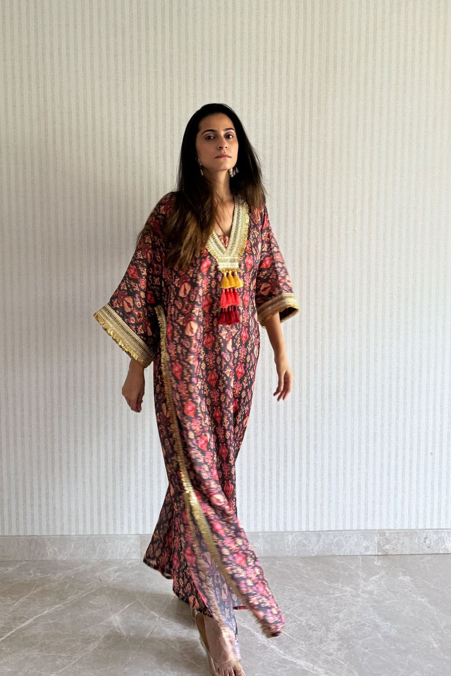 Ikat Print Kaftan