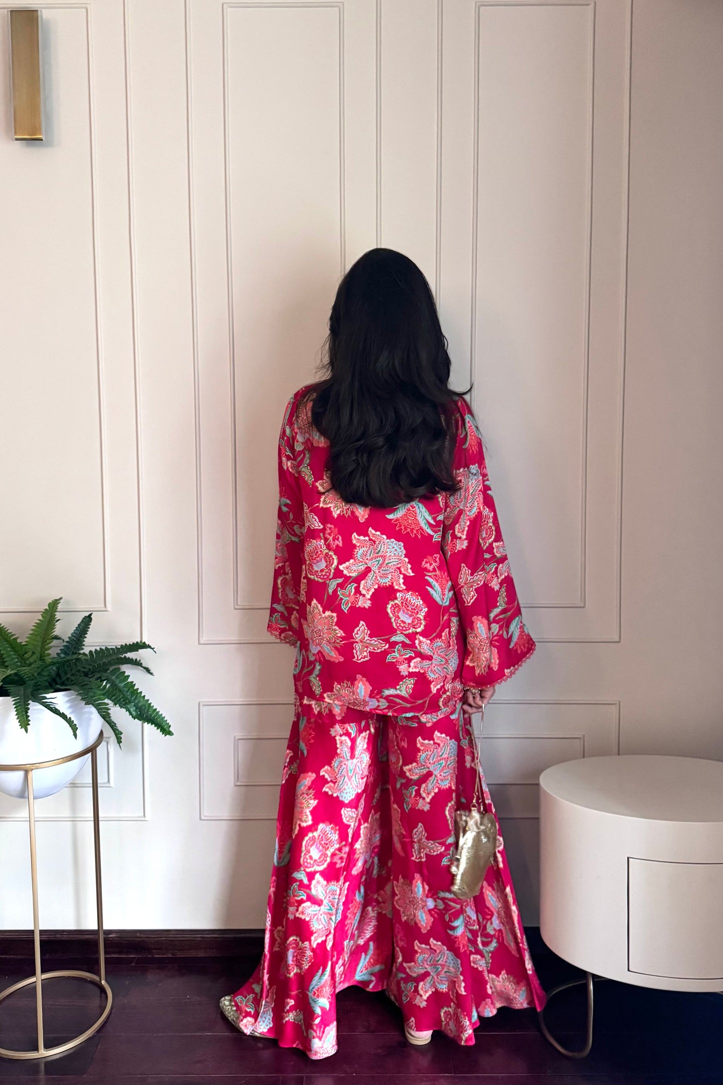 Red Gharara Set