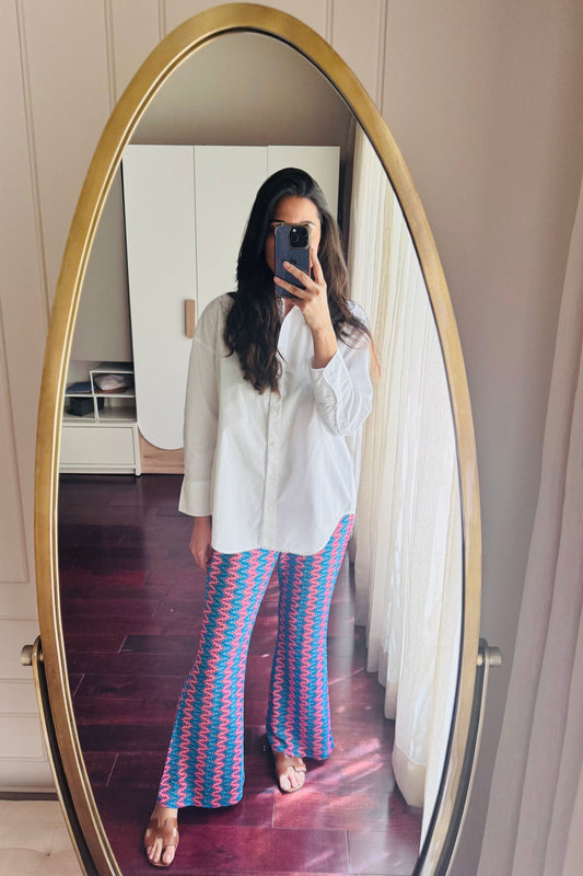 Knit Pants - Pink and Blue