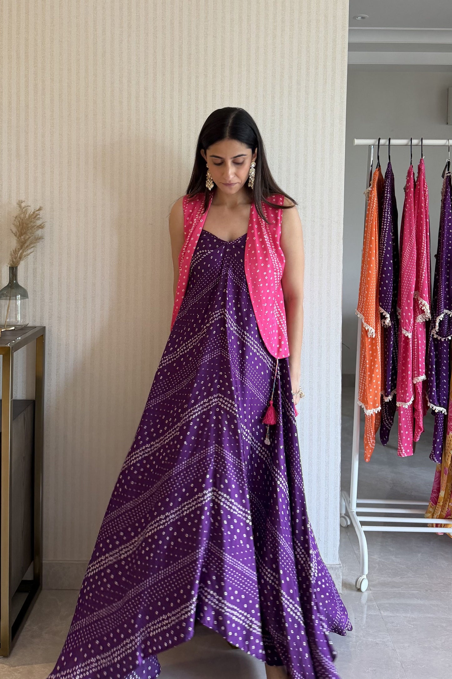 Bandhani Jacket Set