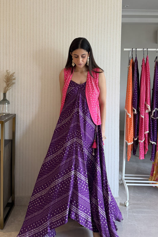 Bandhani Jacket Set